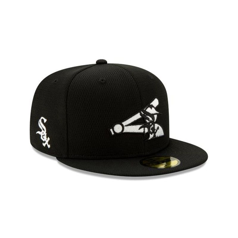 MLB Chicago White Sox Batting Practice 59Fifty Fitted (YAX1723) - Black New Era Caps